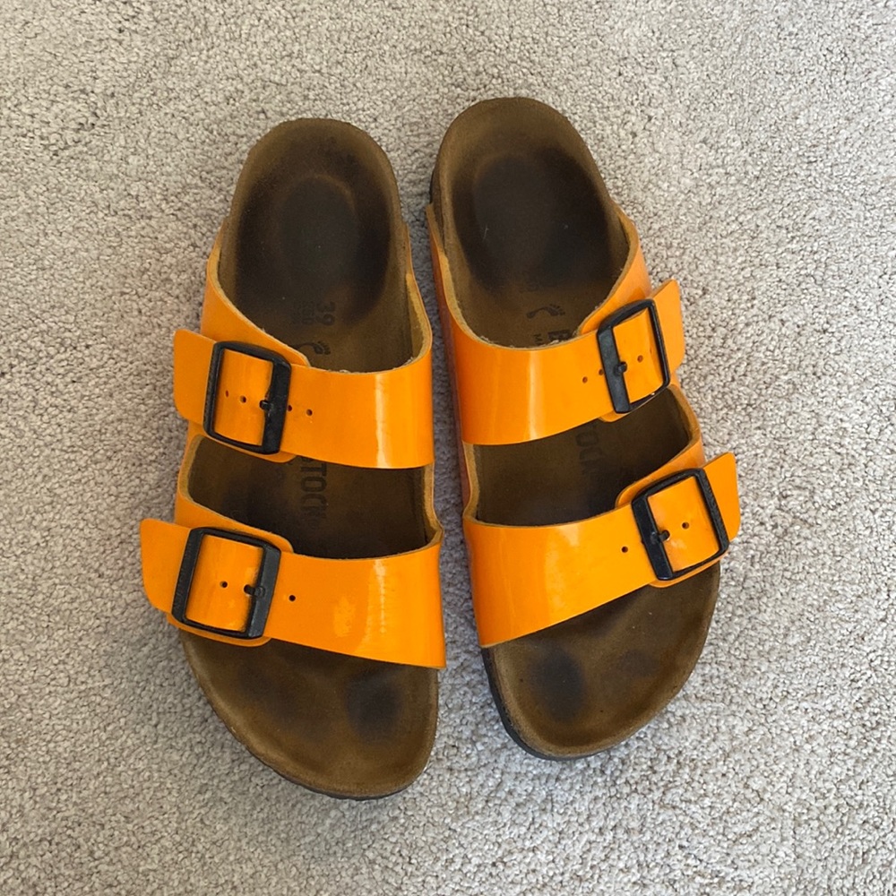 Birkenstock Arizona Birko-Flor Patent Mary-gold